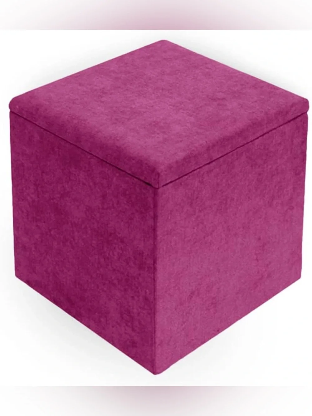 Target Plush Velvety Suede Square Storage Ottoman - Magenta (14.5”x 14.5x 15”H)